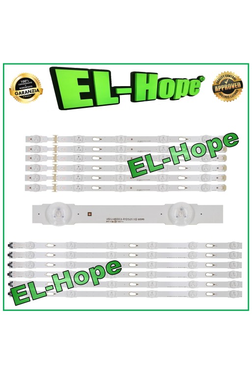 KIT DE 12 BARRAS LED PARA TV SAMSUNG V5DU-480DCB-R1 DE 48 LED90 L535mm - LED89 L440mm