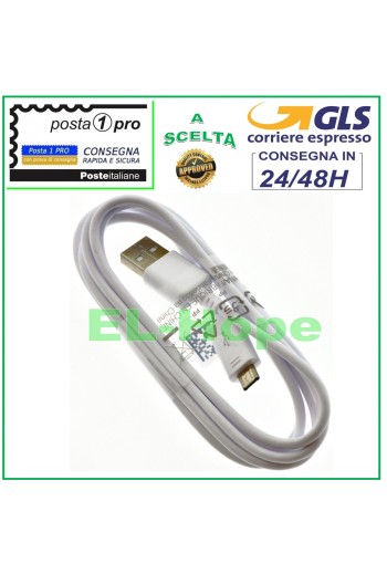 CABLE DE DATOS CABLE DE CARGA CARGADOR DE BATERÍA MICRO USB UNIVERSAL 1 MT BLANCO