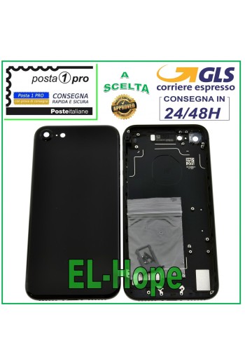 MARCO DE CARCASA TRASERA PARA APPLE IPHONE 7 7G CARCASA TRASERA NEGRO BRILLANTE