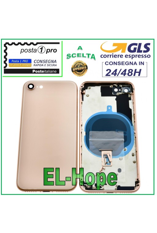 MARCO DE CARCASA TRASERA PARA APPLE IPHONE 8 8G CARCASA TRASERA DORADA ROSA