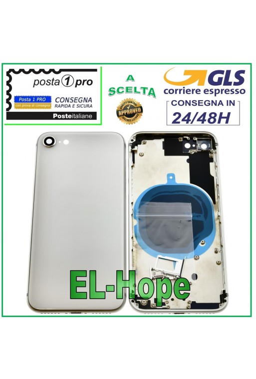 MARCO DE CARCASA TRASERA PARA APPLE IPHONE 8 CARCASA TRASERA BLANCA