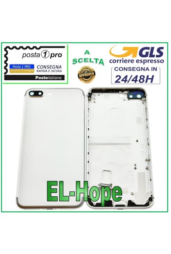 FUNDA TRASERA CON MARCO PARA APPLE IPHONE 7 PLUS, BLANCA