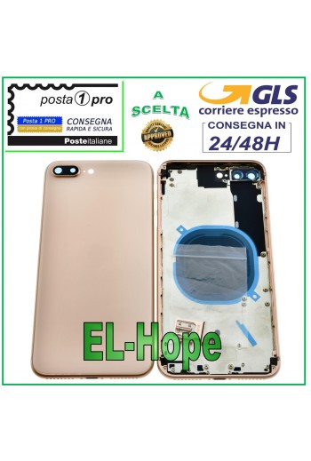 MARCO DE CARCASA TRASERA PARA APPLE IPHONE 8 PLUS CARCASA TRASERA DORADA ROSA