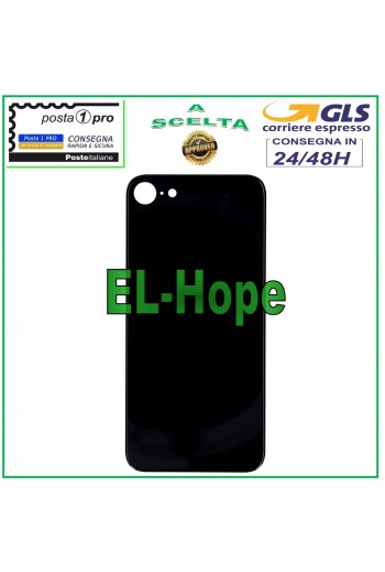 CUBIERTA TRASERA DE BATERÍA DE CRISTAL PARA APPLE IPHONE 8 CARCASA TRASERA NEGRA