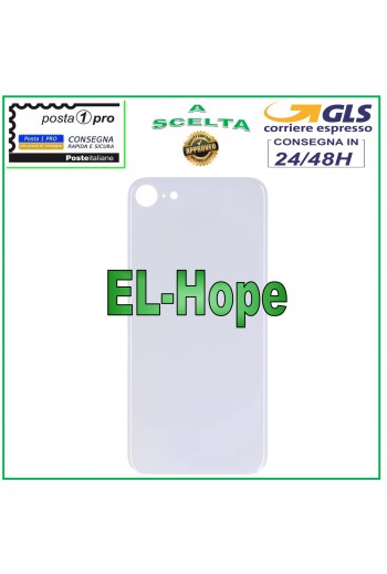 CUBIERTA TRASERA DE BATERÍA DE CRISTAL PARA APPLE IPHONE 8 CUBIERTA TRASERA BLANCA