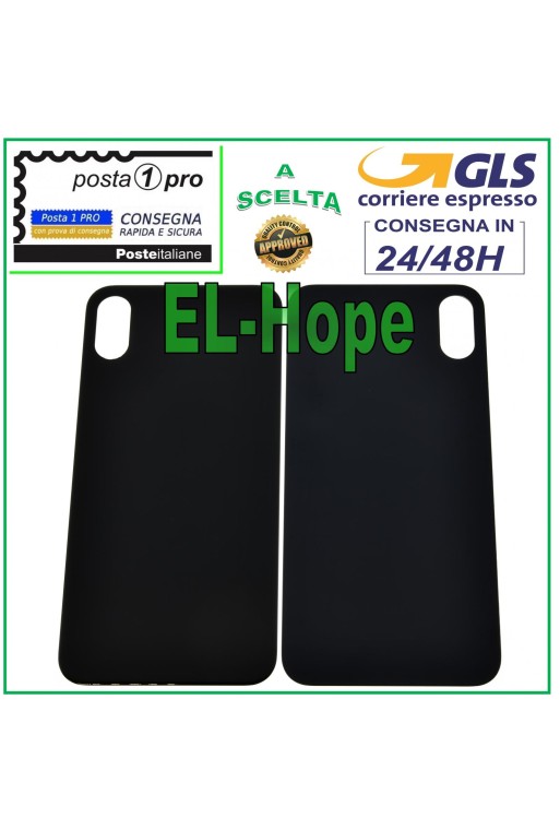 CUBIERTA TRASERA DE BATERÍA DE CRISTAL PARA APPLE IPHONE X CARCASA TRASERA NEGRA
