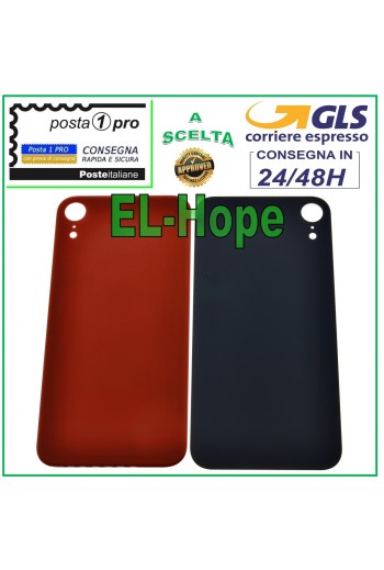 CUBIERTA TRASERA DE BATERÍA DE CRISTAL PARA APPLE IPHONE XR CUBIERTA TRASERA ROJA