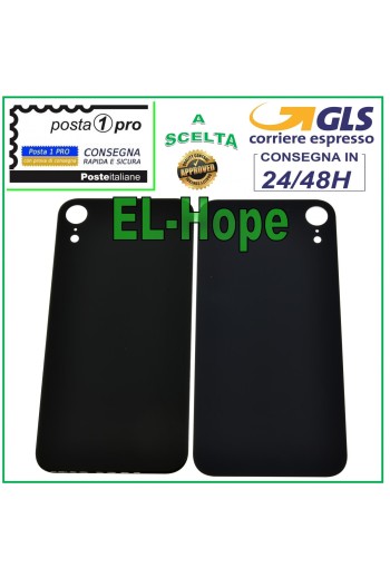 CUBIERTA TRASERA DE BATERÍA DE CRISTAL PARA APPLE IPHONE XR CUBIERTA TRASERA NEGRA