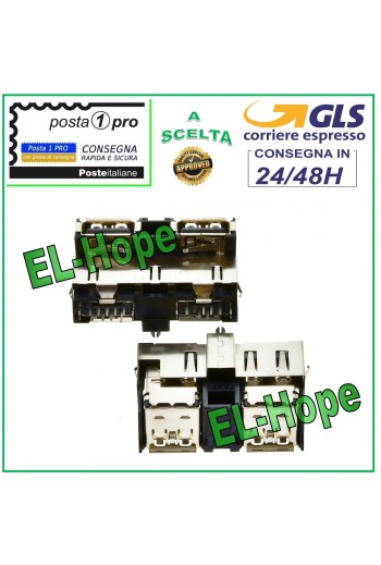 REEMPLAZO DE CONECTOR DE RANURA DE ENCHUFE USB DE 2 PUERTOS PARA CONSOLA PLAYSTATION 4 PS4