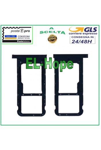 RANURA CARTUCHO TARJETA SIM MICRO SD HUAWEI P SMART PLUS 2019 POT-LX1T NEGRO