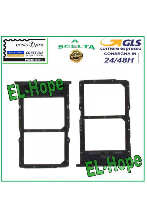 COMPARTIMENTO PARA CARRITO DE RANURA PARA TARJETA SIM DUAL HUAWEI P40 LITE JNY-L21A LX1 NEGRO