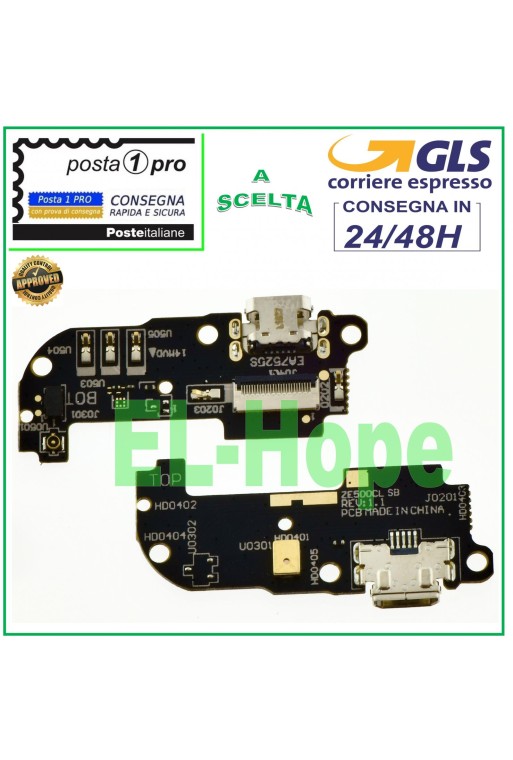 CONECTOR DE CARGA ASUS ZENFONE 2 ZE500CL Z00D MICRÓFONO PLANO FLEX DOCK CARGA