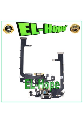APPLE IPHONE 11 PRO MAX CONECTOR DE CARGA MICRÓFONO BASE PLANA CHIP CARGA NEGRO