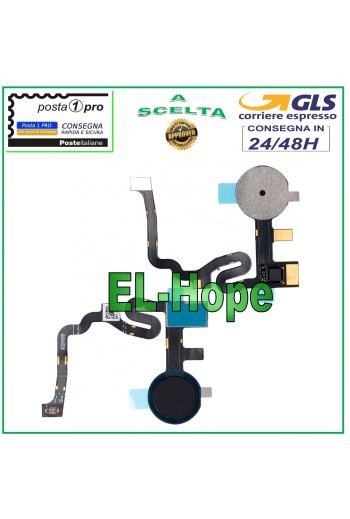Botón de inicio flexible plano con sensor de huellas dactilares para Google Pixel 4A, color negro