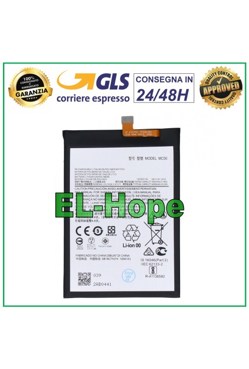 BATERÍA MC50 PARA MOTOROLA MOTO G9 POWER XT2091 6000 mAh BATERÍA IGUAL A LA ORIGINAL