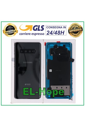 TAPA TRASERA ORIGINAL SAMSUNG GALAXY S10 PLUS SM-G975 TAPA DE BATERÍA DE CERÁMICA NEGRA