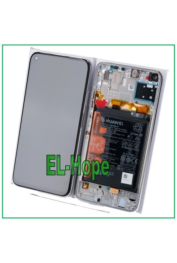 MARCO ORIGINAL PANTALLA LCD + BATERÍA HUAWEI P40 LITE JNY-L21 LX1 TÁCTIL PLATA