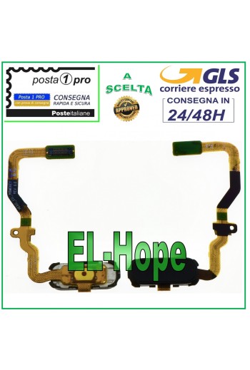 BOTÓN DE INICIO CENTRAL SENSOR DE HUELLA DACTILAR SAMSUNG GALAXY S7 SM-G930F NEGRO