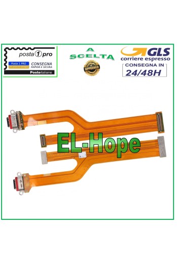 Cable flexible plano con conector de carga para base de carga tipo C para OPPO Reno 2 Z 