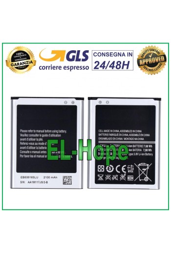 BATERÍA EB535163LU PARA SAMSUNG GALAXY GRAND NEO I9060 I9060i 2100 mAh