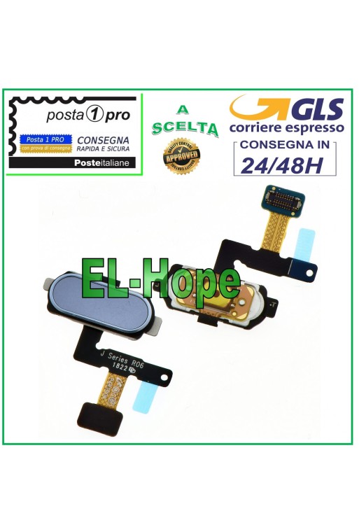 BOTÓN CENTRAL HOME SAMSUNG GALAXY J5 J7 2017 J530 J730 SENSOR DE HUELLAS DACTILARES PLATA
