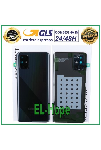 TAPA DE BATERÍA ORIGINAL SAMSUNG GALAXY A71 SM-A715 TAPA TRASERA NEGRA