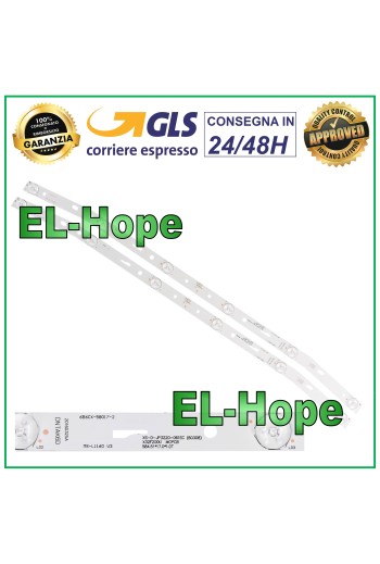 KIT DE 2 BARRAS DE TIRAS DE 6 LED PARA TV AKAI DE 32 