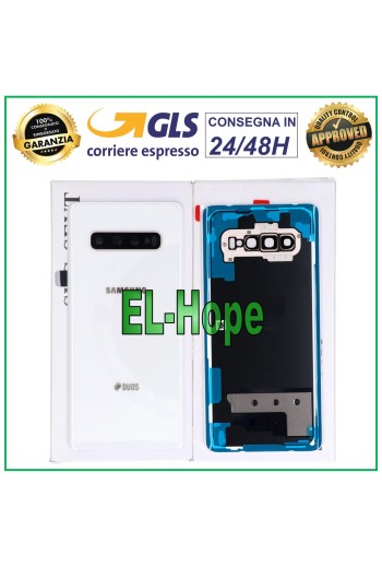 TAPA DE BATERÍA ORIGINAL SAMSUNG GALAXY S10 PLUS SM-G975 PLUS DUOS BLANCA