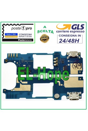 CONECTOR DE CARGA FLAT FLEX WIKO LENNY 5 + MICROFONO DOCK MICRO USB PCB CARGA