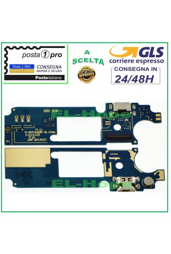 CONECTOR DE CARGA FLAT FLEX WIKO PULP 4G + MICROFONO DOCK PCB CARGA MICRO USB
