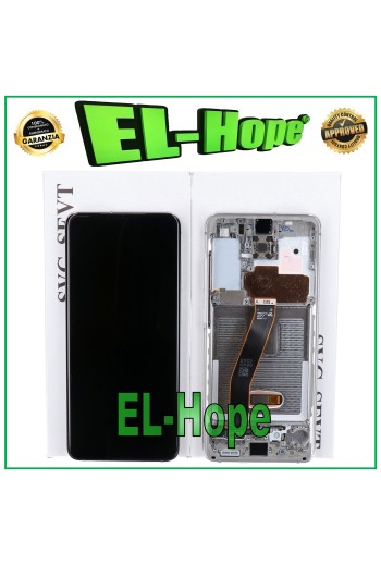 MARCO ORIGINAL PANTALLA LCD SAMSUNG GALAXY S20 SM-G980 G981 PANTALLA TÁCTIL BLANCA