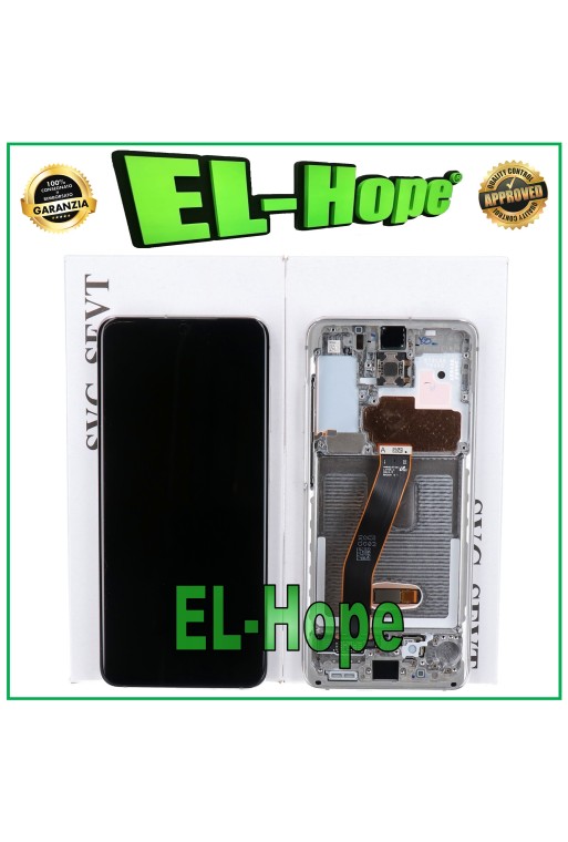 MARCO ORIGINAL PANTALLA LCD SAMSUNG GALAXY S20 SM-G980 G981 PANTALLA TÁCTIL BLANCA