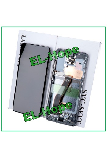 PANTALLA LCD + MARCO ORIGINAL SAMSUNG GALAXY S20 SM-G980 G981 TÁCTIL NEGRO GRIS