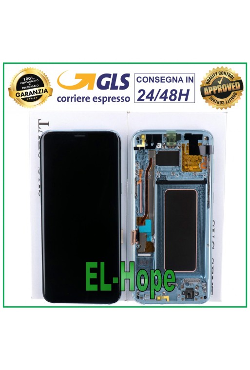 MARCO ORIGINAL PANTALLA LCD SAMSUNG GALAXY S8 PLUS SM-G955 F/FN PANTALLA TÁCTIL AZUL