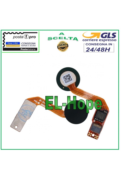 TECLA PLANA CON SENSOR DE HUELLAS HUAWEI MATE 20 HMA-L09 L29 NEGRO