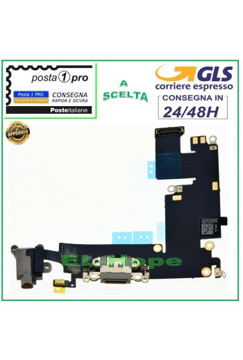Conector de carga para Apple iPhone 6 Plus, micrófono, conector de audio, base de carga, color negro.