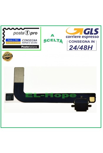Conector de carga para Apple iPad 4 A1458 A1459 A1460 Base de carga plana flexible negra