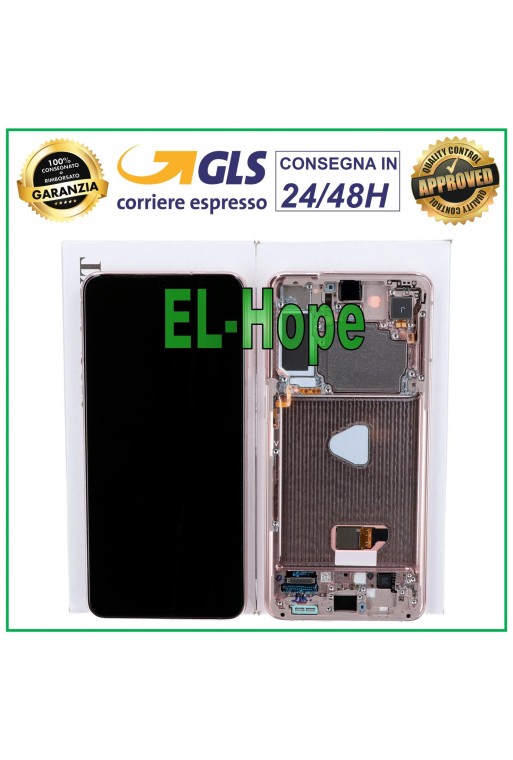 PANTALLA LCD ORIGINAL + MARCO SAMSUNG GALAXY S21 PLUS SM-G996 PANTALLA TÁCTIL MORADA