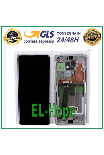 MARCO ORIGINAL PANTALLA LCD SAMSUNG GALAXY S20 ULTRA SM-G988 PANTALLA TÁCTIL BLANCA