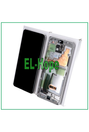 MARCO ORIGINAL PANTALLA LCD SAMSUNG GALAXY S20 ULTRA SM-G988 PANTALLA TÁCTIL BLANCA