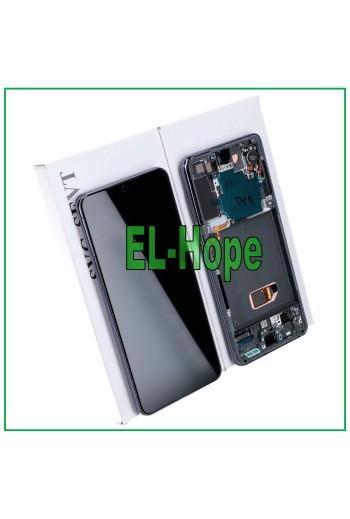 PANTALLA LCD ORIGINAL + MARCO SAMSUNG GALAXY S21 SM-G991 PANTALLA TÁCTIL NEGRO GRIS