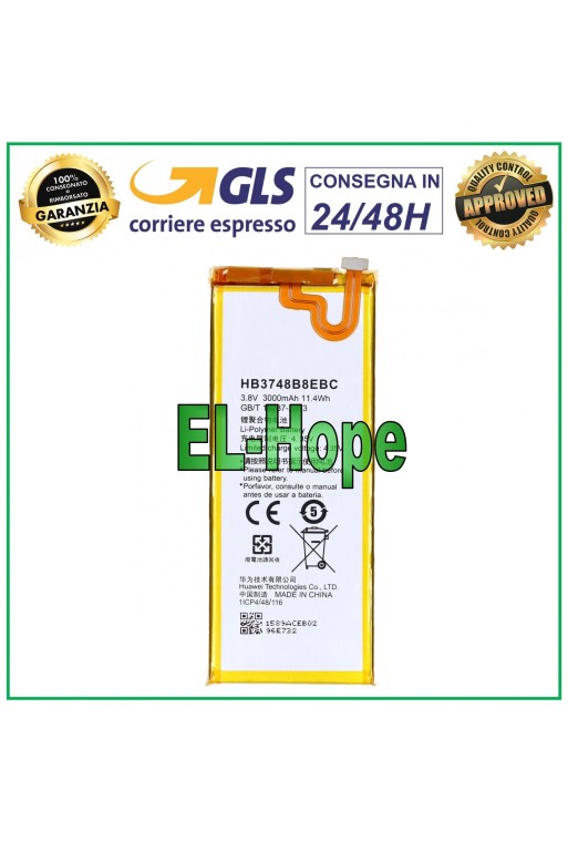 BATERÍA HB3748B8EBC PARA HUAWEI ASCEND G7 / G7-L01 L03 3000 mAh IGUAL A LA ORIGINAL