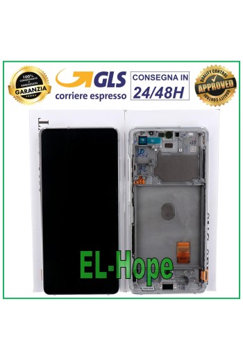 PANTALLA LCD + MARCO ORIGINAL SAMSUNG GALAXY S20 FE SM-G780F PANTALLA TÁCTIL BLANCA