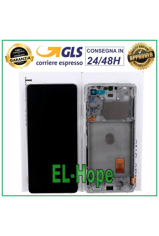PANTALLA LCD + MARCO ORIGINAL SAMSUNG GALAXY S20 FE SM-G780F PANTALLA TÁCTIL BLANCA
