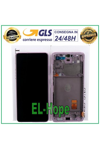 MARCO DE PANTALLA LCD ORIGINAL SAMSUNG GALAXY S20 FE SM-G780F TÁCTIL LAVANDA MORADO