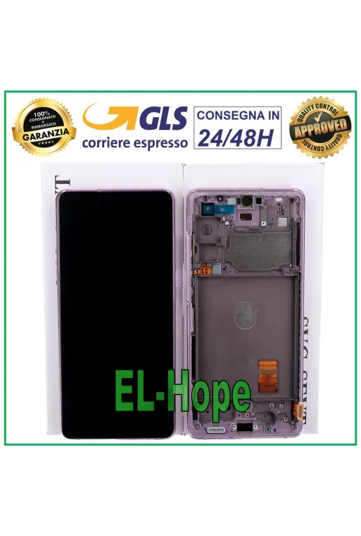MARCO DE PANTALLA LCD ORIGINAL SAMSUNG GALAXY S20 FE SM-G780F TÁCTIL LAVANDA MORADO