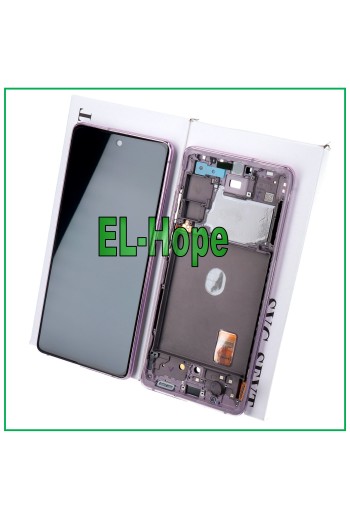 MARCO DE PANTALLA LCD ORIGINAL SAMSUNG GALAXY S20 FE SM-G780F TÁCTIL LAVANDA MORADO