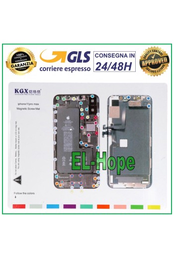 ALMOHADILLA MAGNÉTICA ISCREWS PAD ILUSTRADA DESMONTAJE DE TORNILLOS PARA APPLE IPHONE 11 PRO MAX