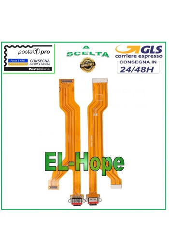 Cable flexible plano para conector de carga OPPO Realmi 5 Pro, base de carga tipo C