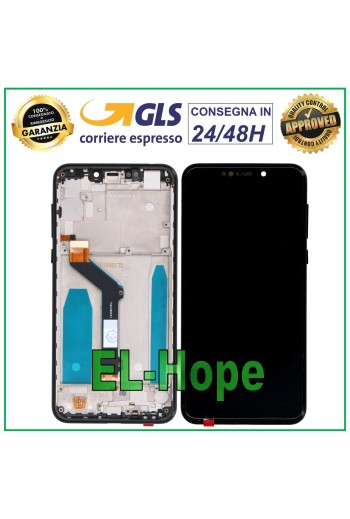 MARCO DE PANTALLA LCD PARA MOTOROLA MOTO ONE P30 PLAY XT1941 PANTALLA TÁCTIL CRISTAL NEGRO